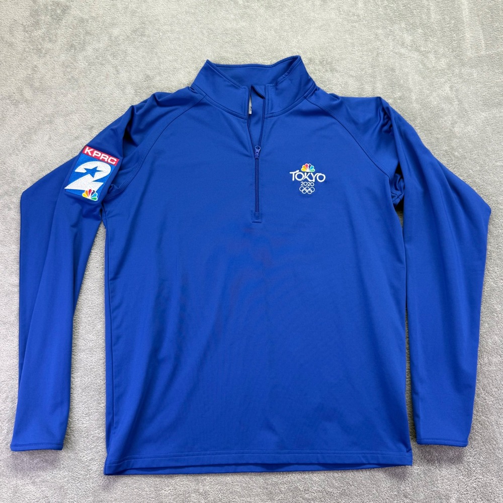 Team USA Olympic Tokyo 2020 NBC KPRC 2 Sport Tek Quarter Zip Pullover Shirt Sz S